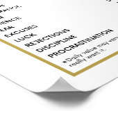 成功の栄養の事実インスパイアの ポスター (角)