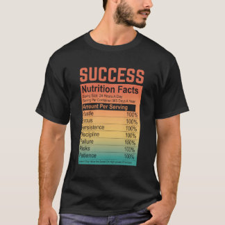成功の栄養事実とやる気を起こさせる吸気 Tシャツ