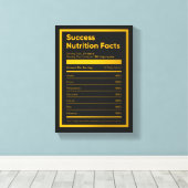 成功の栄養事実 |壁やる気を起こさせるアート キャンバスプリント (インサイチュ (ウッドフロア))