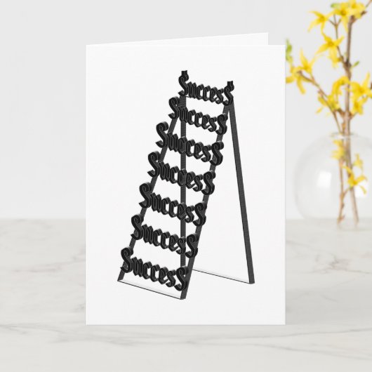 成功の梯子 カード (黄色い花)