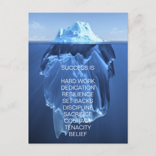 成功の氷山意欲を起こ- インスパイア, ポストカード (正面)