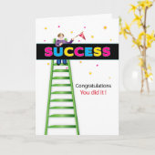 成功の登山の階段 カード (黄色い花)