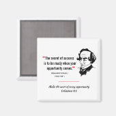 成功の秘密引用文ディスラエリ マグネット (正面/裏面)