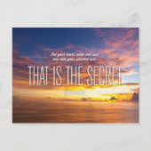 成功の秘密 – やる気を起こさせる引用文 ポストカード (正面)