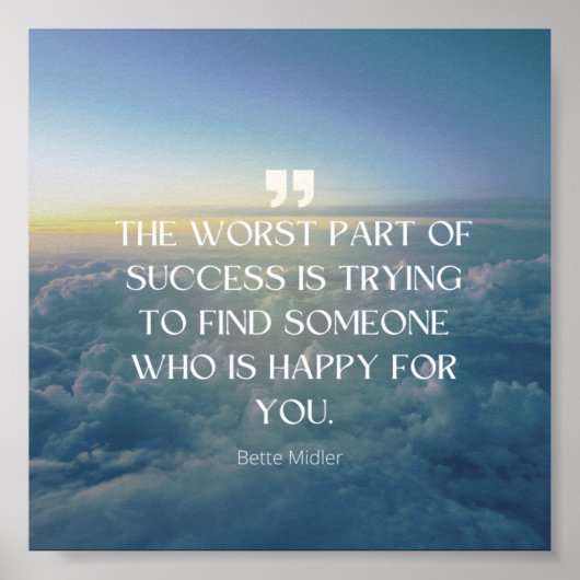 成功の秘密 – ベットミッドラー引用文 ポスター (正面)