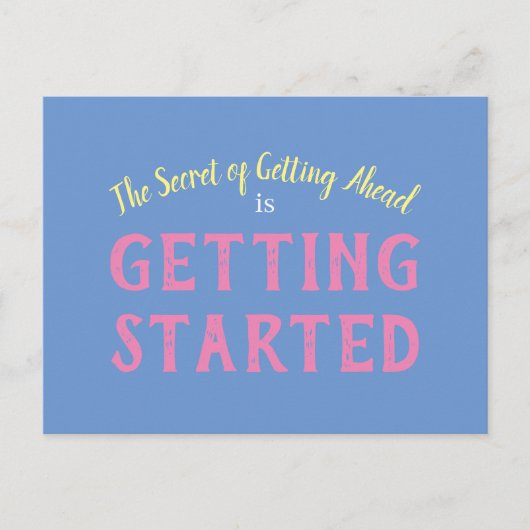 成功の秘感動的やる気を起こさせる密 ポストカード (正面)