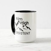 成功の秘訣引用文と達成ことわざ マグカップ (正面左)