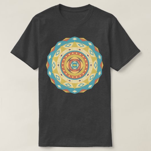 成功の聖幾何学マンダラ Tシャツ (デザイン正面)