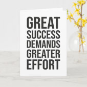 成功の要求努力 – ジム、ハッスル、成功 カード (黄色い花)