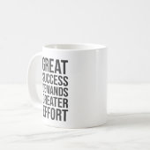 成功の要求努力 – ジム、ハッスル、成功 コーヒーマグカップ (正面左)