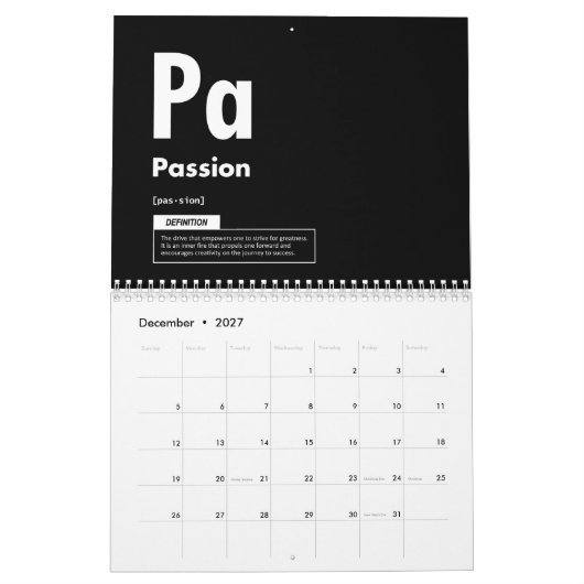 成功の要素 – ジムハッスルやる気を起こさせる カレンダー (12月 2027)