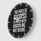 成功の規律へのパス – ジム、ハッスル、グラインド ラージ壁時計 (傾斜)