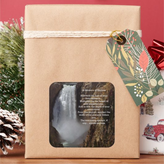 成功の計感動的画 スクエアシール (クリスマス)