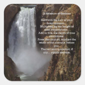 成功の計感動的画 スクエアシール (正面)