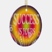 成功はあなたの3単語の引用文です セラミックオーナメント (右)