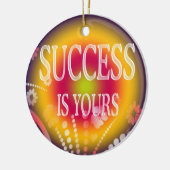 成功はあなたの3単語の引用文です セラミックオーナメント (左)