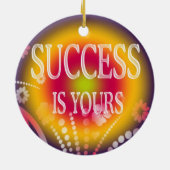 成功はあなたの3単語の引用文です セラミックオーナメント (裏面)