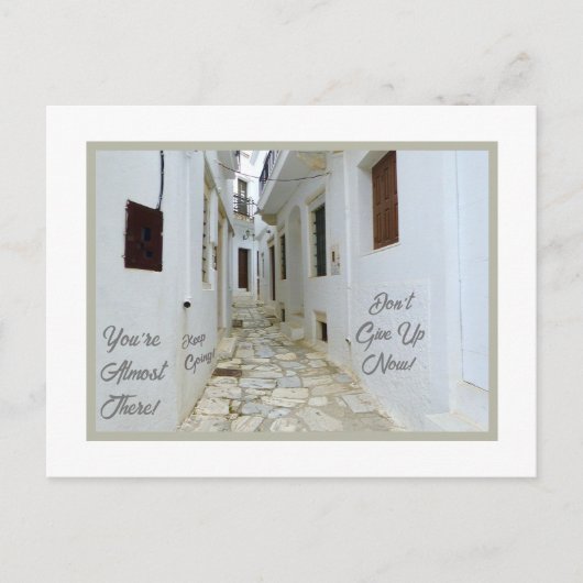 成功はのまわりにまさに角にある。 ポストカード (正面)