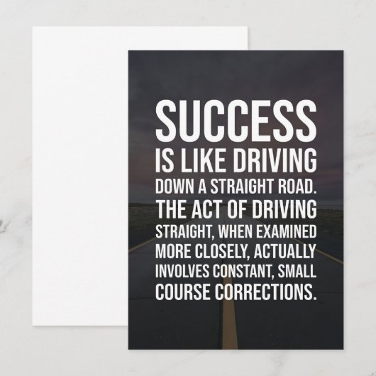 成功はまっすぐな道 招待状 (正面/裏面)