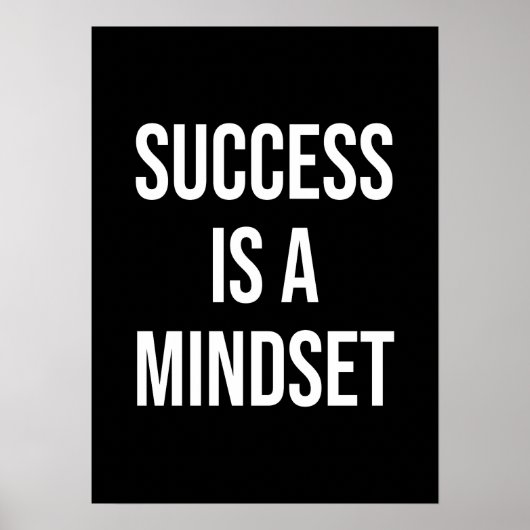 成功はマインドセットやる気を起こさせる- ポスター (正面)