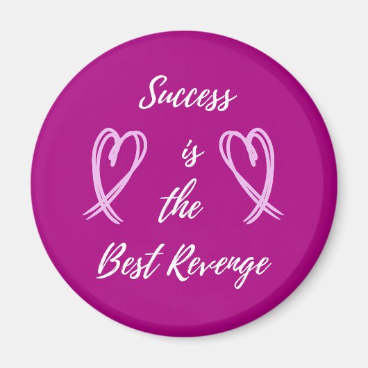 成功はリベンジ最高のマッグ マグネット (正面)