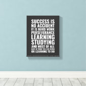 成功は事故ではないやる気を起こさせる引用文ウォールアート キャンバスプリント (インサイチュ (ウッドフロア))