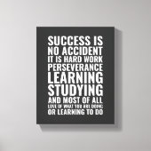 成功は事故ではないやる気を起こさせる引用文ウォールアート キャンバスプリント (正面)
