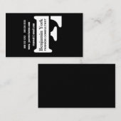 成功は今始まります! モダンで刃の鋭くはっきりしたで上品な黒 名刺 (正面/裏面)