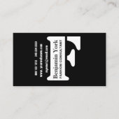 成功は今始まります! モダンで刃の鋭くはっきりしたで上品な黒 名刺 (正面)