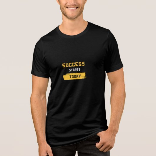 成功は今日から始まる トライブレンドTシャツ (正面)