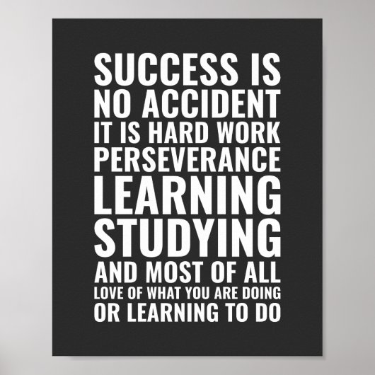 成功は偶然ではない懸命業やる気を起こさせる ポスター (正面)