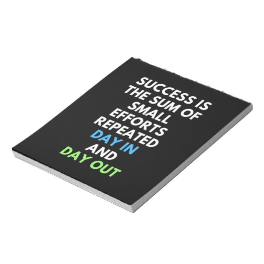 成功は小さな努力の合計である ノートパッド (回転)