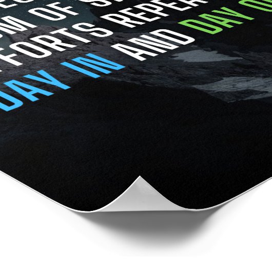 成功は小さな努力の合計である ポスター (角)