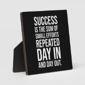 成功は小さな努力の合計 – ジム、ハッスル フォトプラーク (正面)