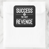成功は復讐最高のの引用文 スクエアシール (バッグ)