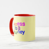 成功は旅であるやる気を起こさせる- マグカップ (正面左)