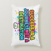 成功は旅の名言デザインポスター アクセントクッション (正面(垂直))