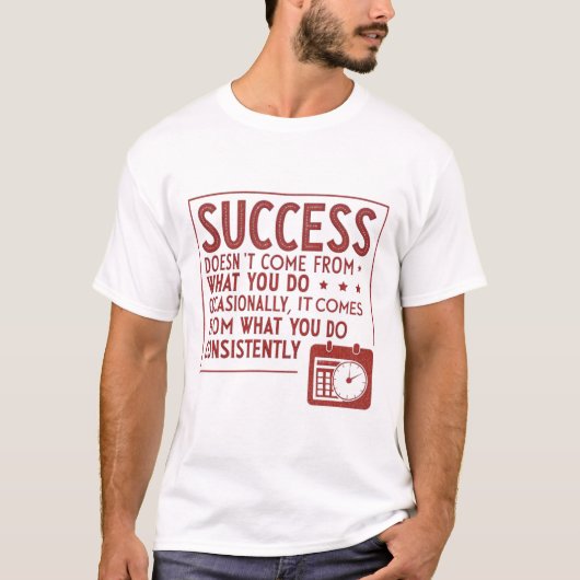 成功は時来々のことによるものではない Tシャツ (正面)