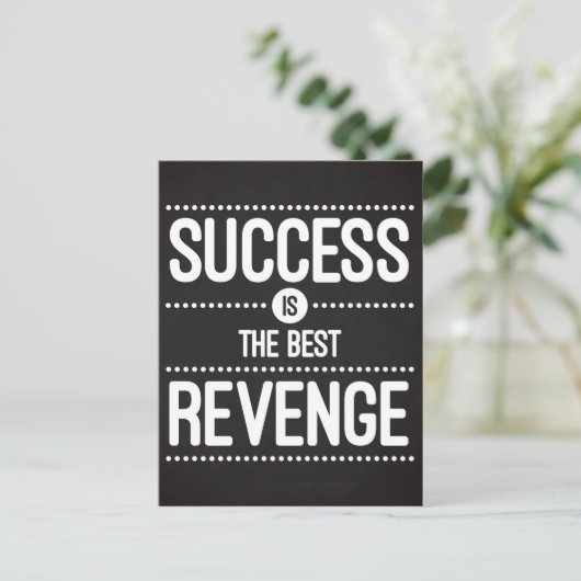 成功は最も最高のな復讐の引用文です ポストカード (スタンド正面)