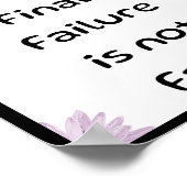 成功は最終的ではない、失敗は致命的ではない、引用文 ポスター (角)