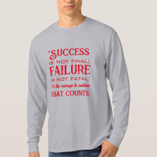 「成功は最終的なものではなく、失敗は致命的なものではない。それは Tシャツ