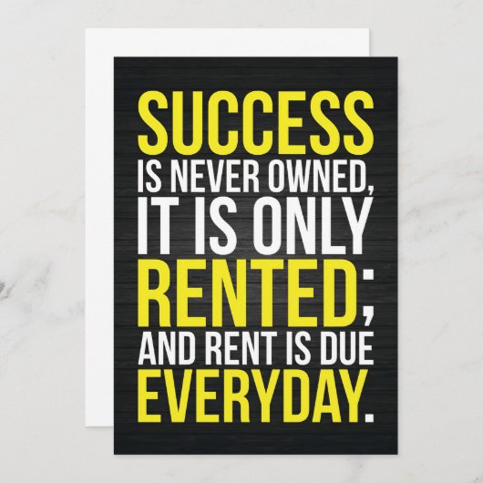 成功は決して所有されない サンキューカード (正面/裏面)