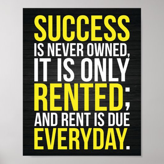 成功は決して所有されない ポスター (正面)