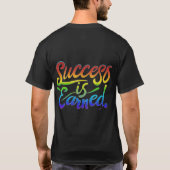 成功は獲得 Tシャツ (裏面)