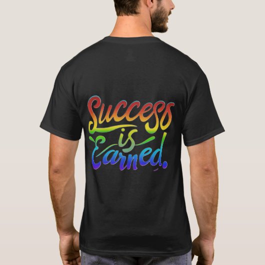 成功は獲得 Tシャツ (裏面)