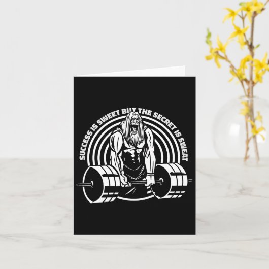 成功は甘いが、秘密は汗男のボディー カード (黄色い花)