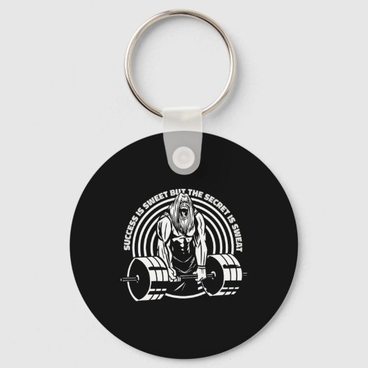 成功は甘いが、秘密は汗男のボディー キーホルダー (正面)