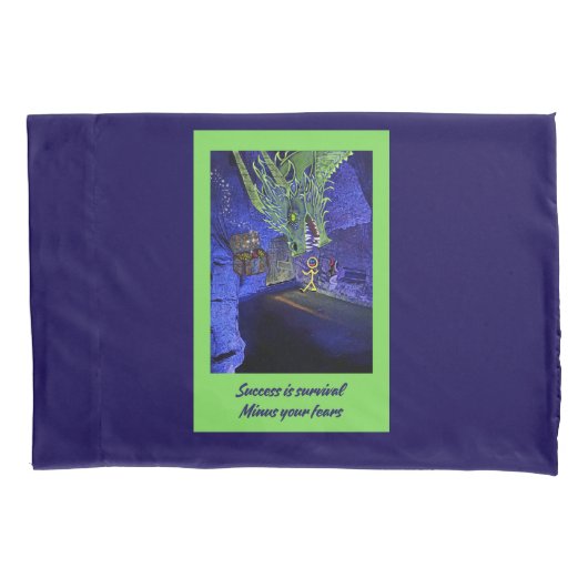 成功は生き残り、あなたの恐れを除く。 枕カバー (正面)