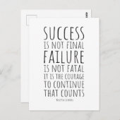 成功は確定せず失敗は致命的でない ポストカード (正面/裏面)