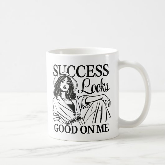 成功は私に良く見える – 力を与える コーヒーマグカップ (右)